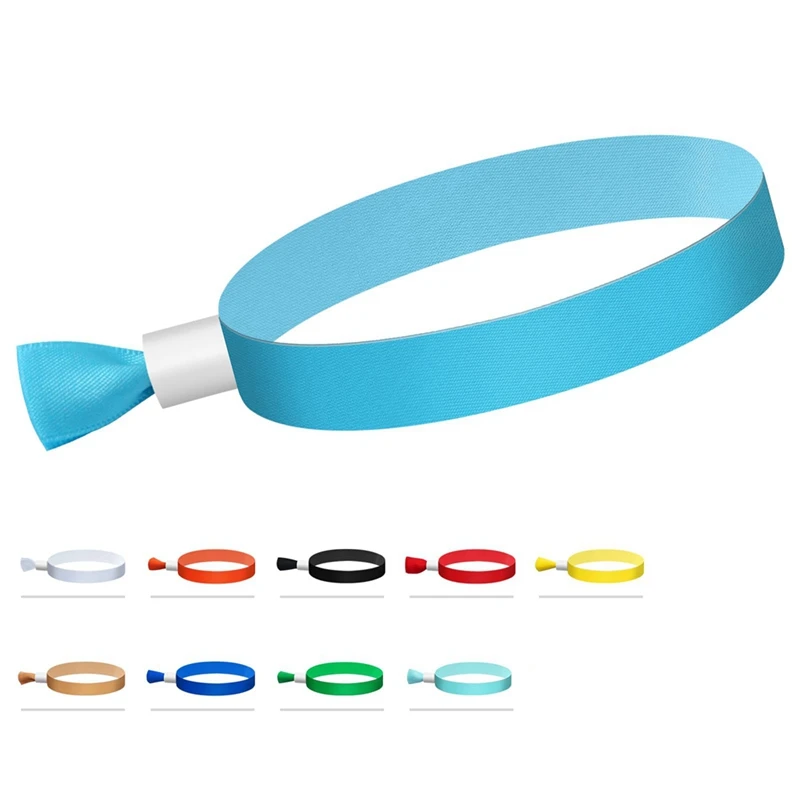 100 Pcs Cloth Event Wristbands Activity Wristband For Events, For Lightweight Concert Wrist Strap (Lake Blue)