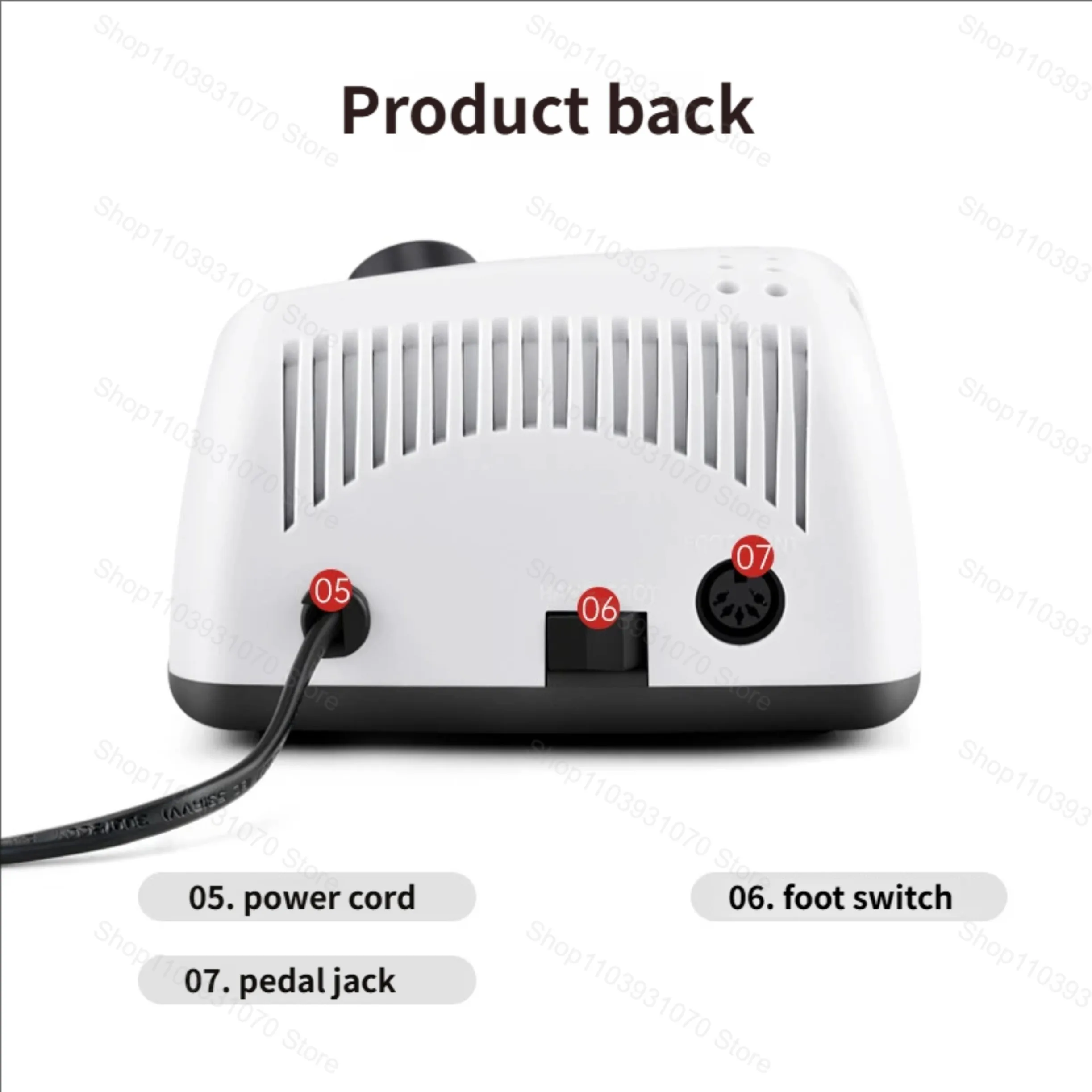 Frezarka do paznokci 40000 obr./min, mocna, rękojeść 210 105L, 65W, urządzenie do manicure, pedicure, polerowania żelu do paznokci, narzędzie do szlifowania.