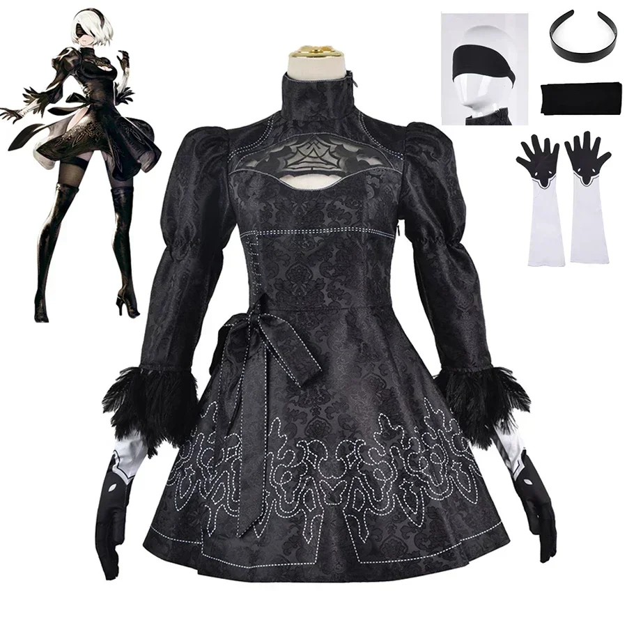 Nier Automata Cosplay Costumes Yorha 2b Sexy Dress Yorha 9S No.9 Men Uniform Game Cosplay Men Women Halloween Costume Suit