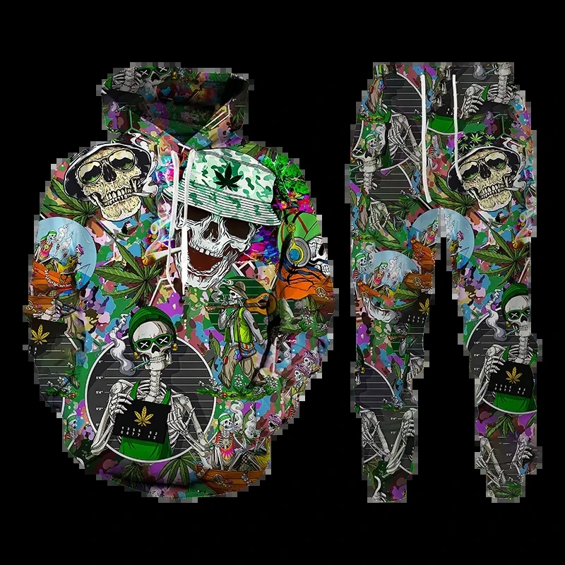 New 3D Printing Couple  Fashion Men Women Tracksuits Crewneck Hoodies+pants Plus Size S-7XLHarajuku  suits for men clothes