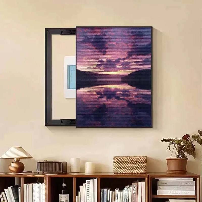 Frameless,DIY Full Diamond Painting Jungle Wonderland Mosaic Adult Dot Diamond Cross Stitch Set Living Room Bedroom Decorative P