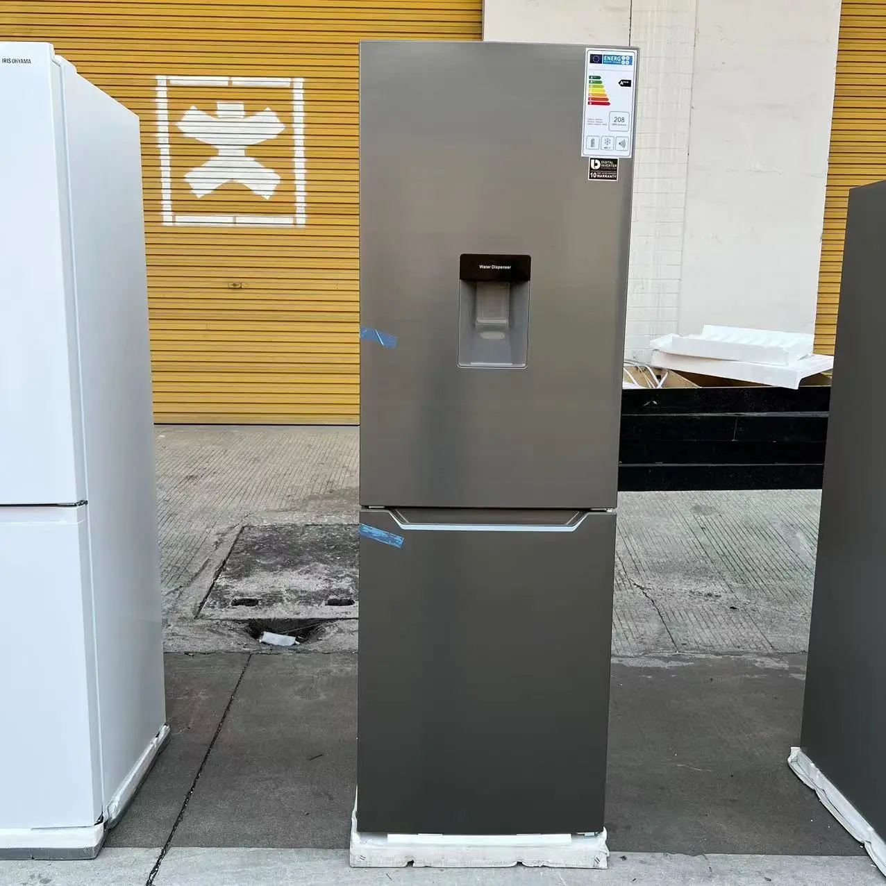 Congelatore Sam sun fondo con distributore d'acqua in acciaio inossidabile indipendente BCD-321 frigorifero a due porte raffreddato ad aria prezzo economico