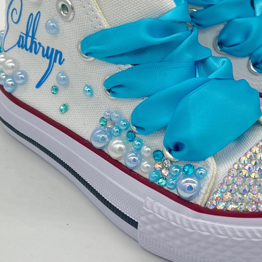 Stunning Hot Fruit Theme Kids Canvas Shoes DIY For Girl Communion Shoes Dollbling Handmade Bling Sneakers Birthday Gift for Kids