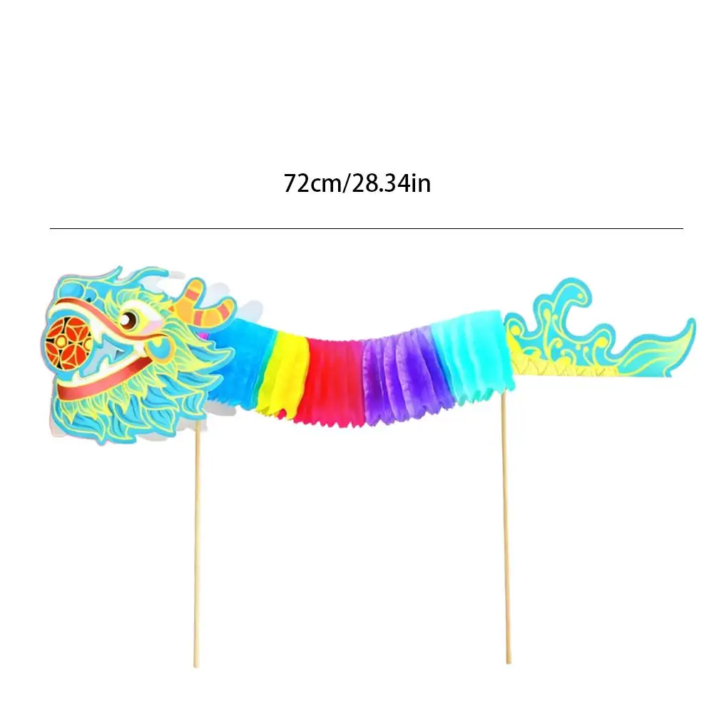New Year Paper Dragon Toy Craft Art DIY Dragon Dance Lion Dance Folk Art Festival Party Small Props, Atmosphere Decorations