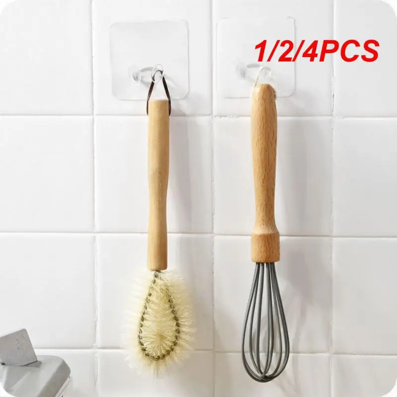 1/2/4PCS Transparent Hook Wire Rack Power Plug Storage Holder Wall Hook Cable Winder Household Products