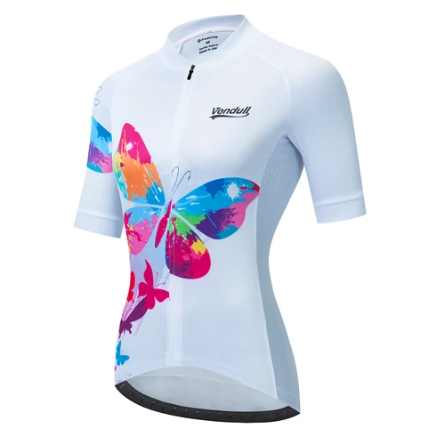 Imagen 1 del producto Ropa de Ciclismo VENDULL 2023, Jersey de Ciclismo para mujer, Tops de carreras de verano, Camiseta de manga corta para bicicleta de montaña, Ropa de Ciclismo Maillot