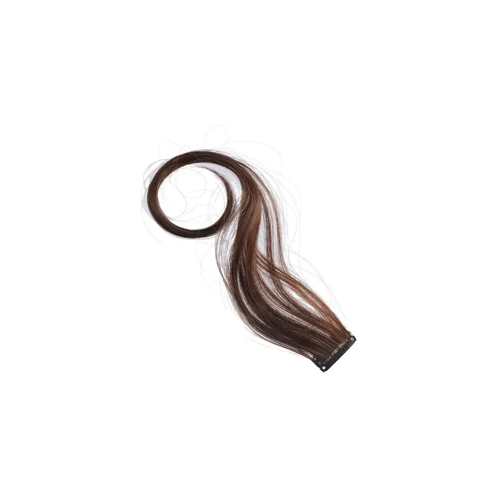 Hair Accessories Black Heat Resistant Fiber Women Brown Hair Extensions French Oblique Bangs Synthesis Wig Middle-part Bangs