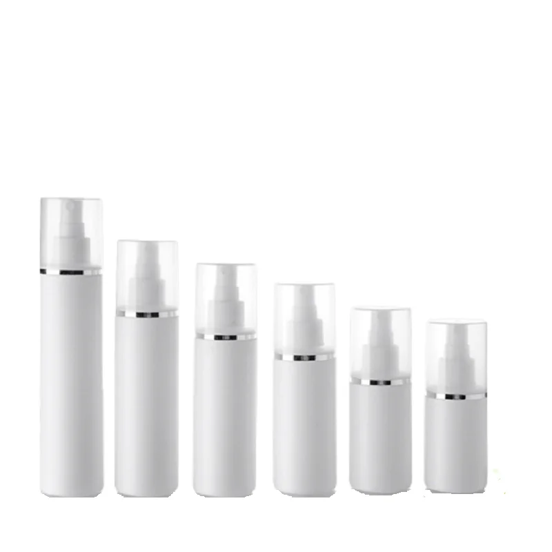 

100 120 150 200 250ml HDPE Plastic Spray Bottle White Disinfectant Alcohol Sprayer Cosmetic Toner Water Mist Spray Bottle 10pcs