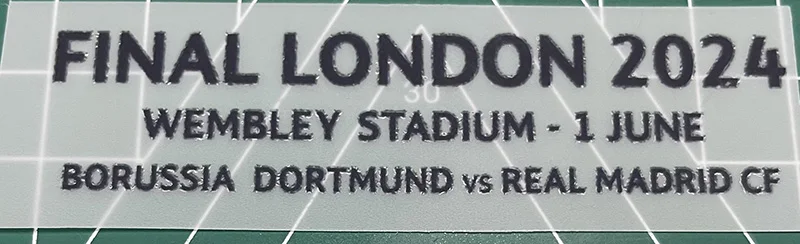 UCL FINAL London 2024 Match Detail Patch SOCCER patch