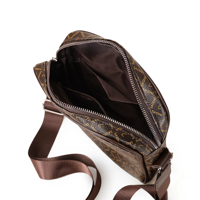 اتجاهات الموضة الرجال حقيبة يد حقيبة كتف عالية الجودة بولي Leather جلد الرجال حقائب كروسبودي الحديثة نمط رسول حقيبة كتف للرجال #5