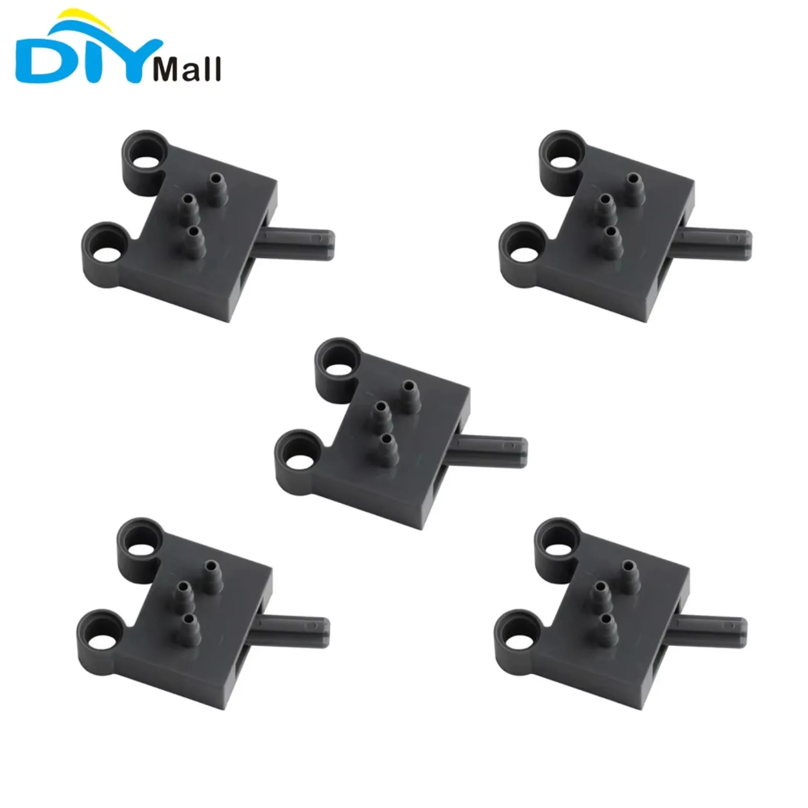 5Pcs Mould King Pneumatic Switch Two-way Valve with Pin Holes 47223 for Truck 42043 42009 MOC Technical Building Blocks Bricks