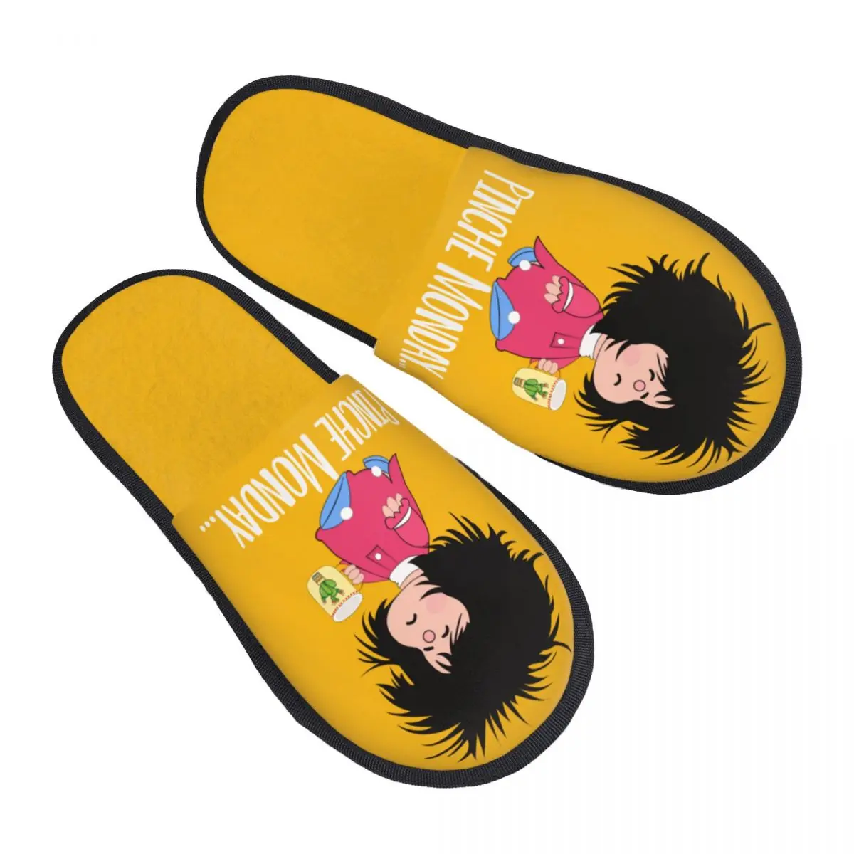 

Custom Pinche Monday Funny Mafalda Soft Memory Foam House Slippers Women Quino Argentina Comic Comfy Warm Anti-skid Sole Slipper