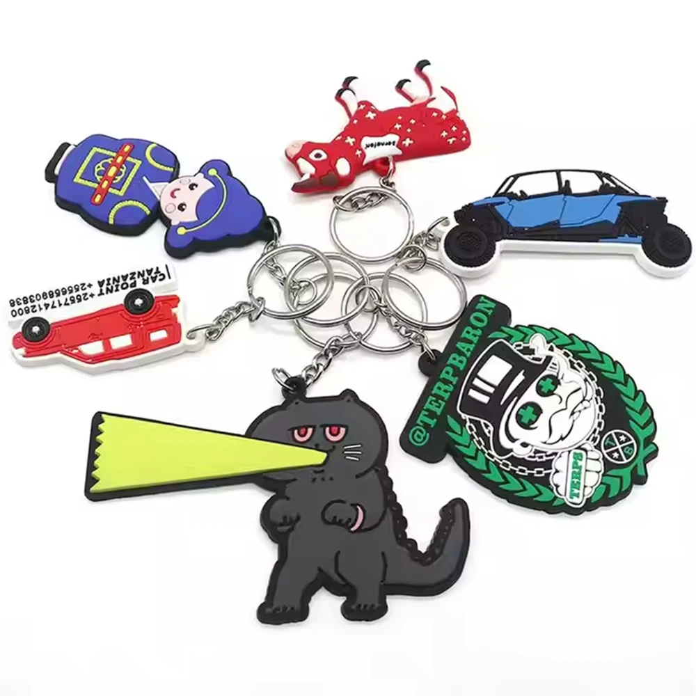 Custom Logo 2D/3D PVC Keychains Promotional Business Gift Personalized Soft Rubber Customizable Key Chain for Corporate Gifting