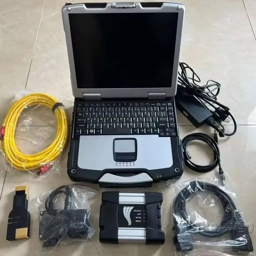 Icom التالي Wifi Connect أداة تشخيص السيارات لكابل سيارة BMW D 4.52 P 3.72 V05.2025 أحدث برنامج 1 تيرا بايت SSD Touchbook CF31 4g