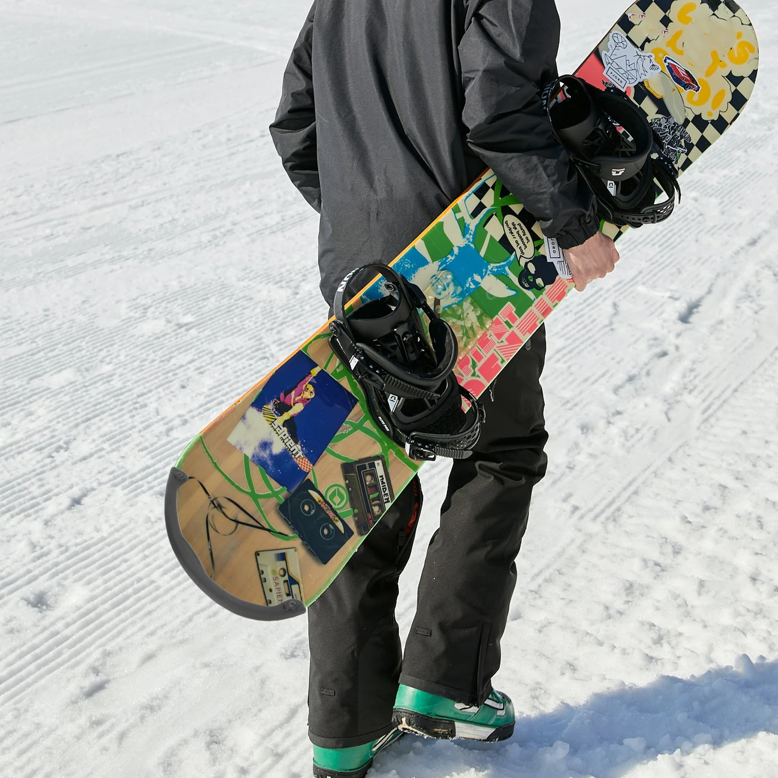 

1pc Snowboard Protective Cover Rubber Strip Black Anti Collision Skateboard Edge Premium Material Heat