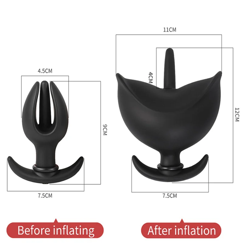 Expandable Flower Anal Plug Removable Butt Plug Anus Dilator Dildo Inflatable Adult Sex Toys for 18+