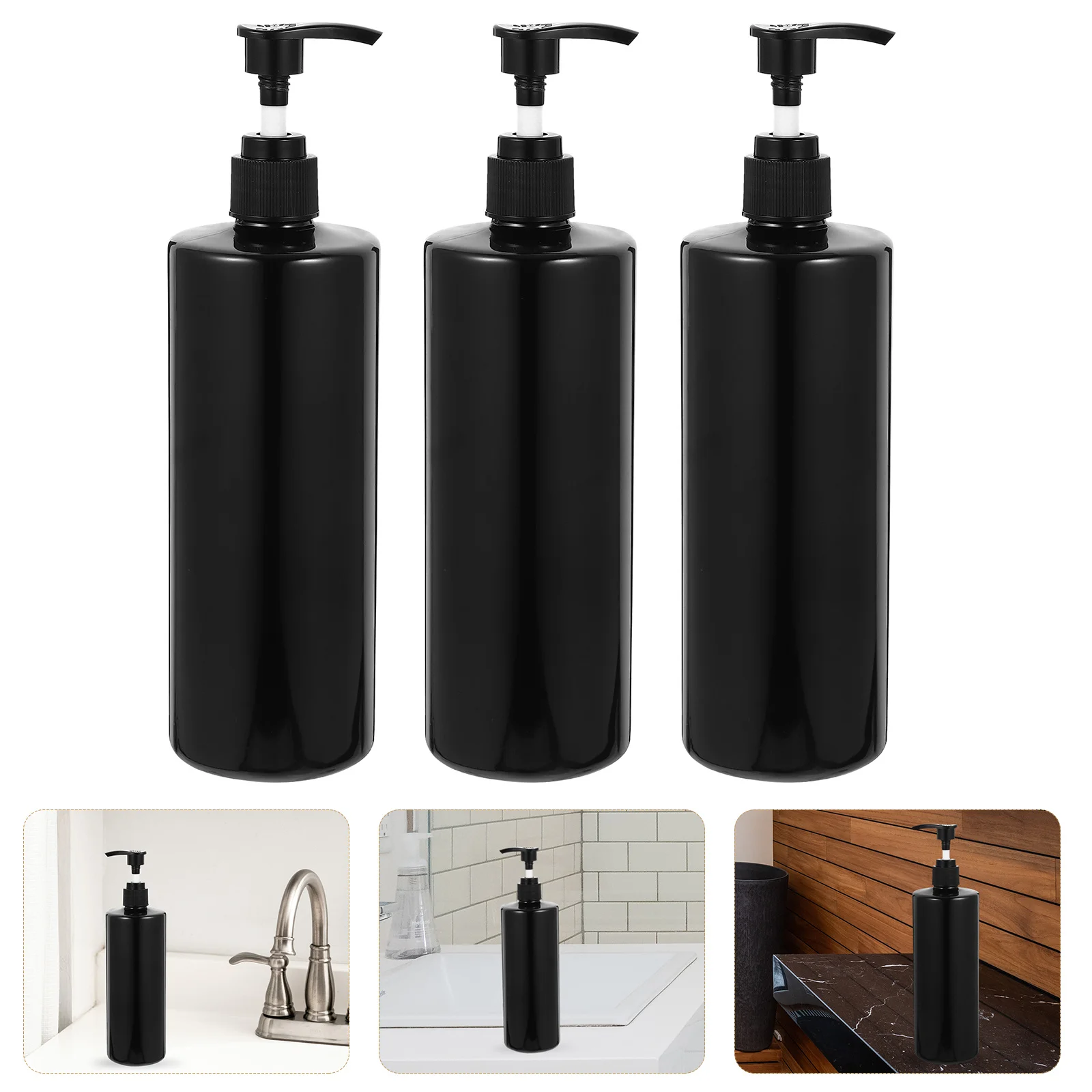 

3Pcs Press Pump Lotion Soap Dispenser Bottles Refillable Hand Pump Dish Shampoo Bottle for Bathroom Kitchen Accessories