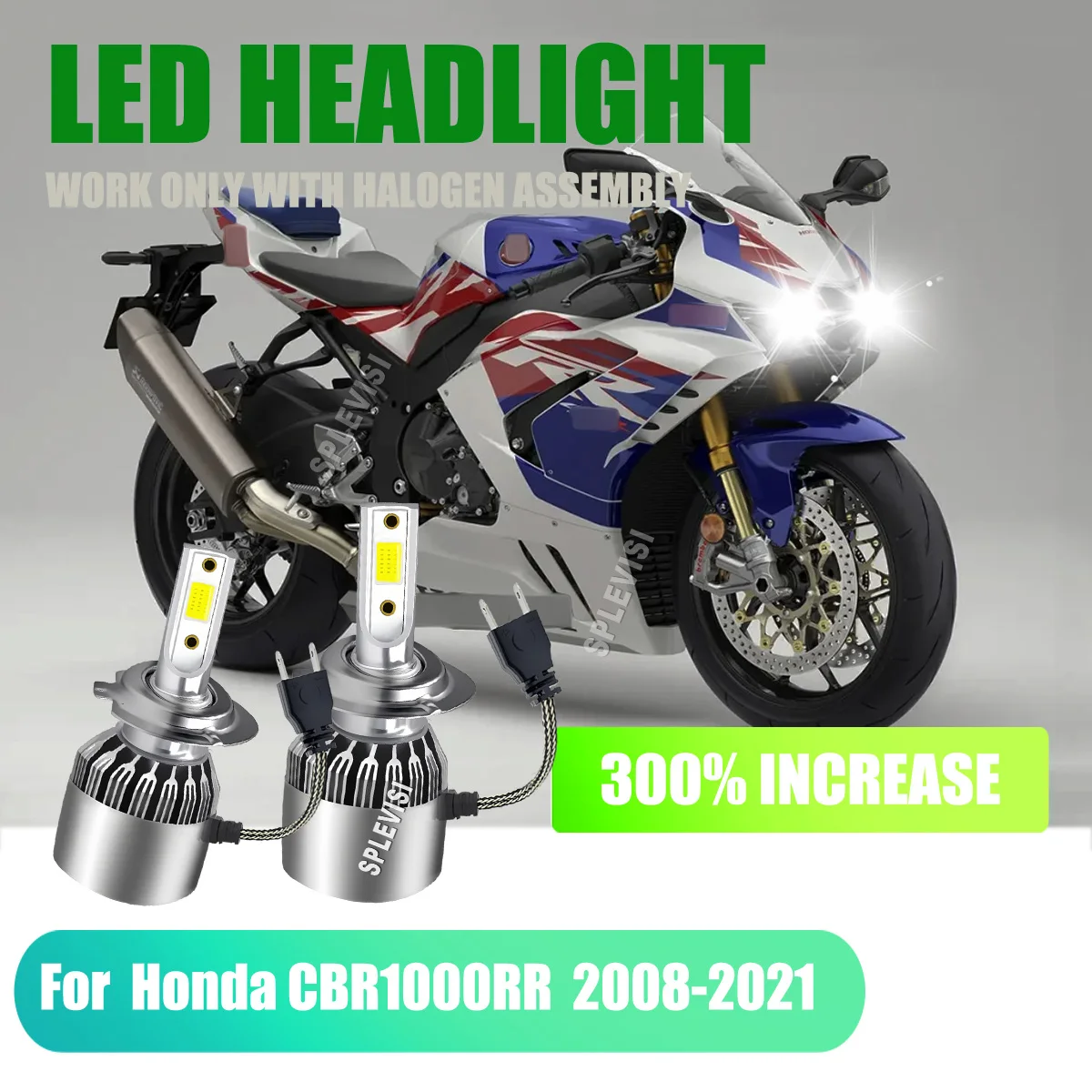 

H7 LED Headlights - IP67 special seals keep out water and dust For Honda CBR1000RR 2008 2009 2010 2011 2012 2013 2014 2015-2021