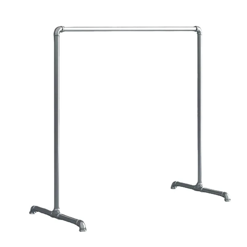 Custom. Steel Pipe Hanger Bold Type Floor Bedroom Movable Floor Drying Rack Outdoor Balcony Simple Load-Bearing Clothes Rack