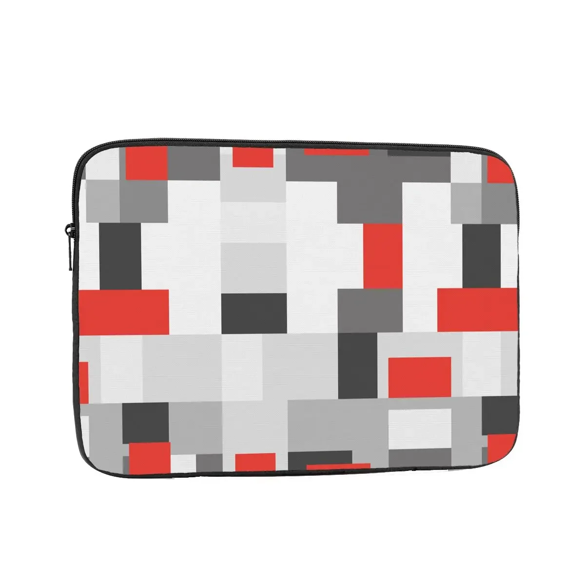 Colorful Geometric Laptop Sleeve Case 10 12 13 15 17 Inch Abstract Rectangles Grey Notebook Bag Case  Shockproof Case Bag