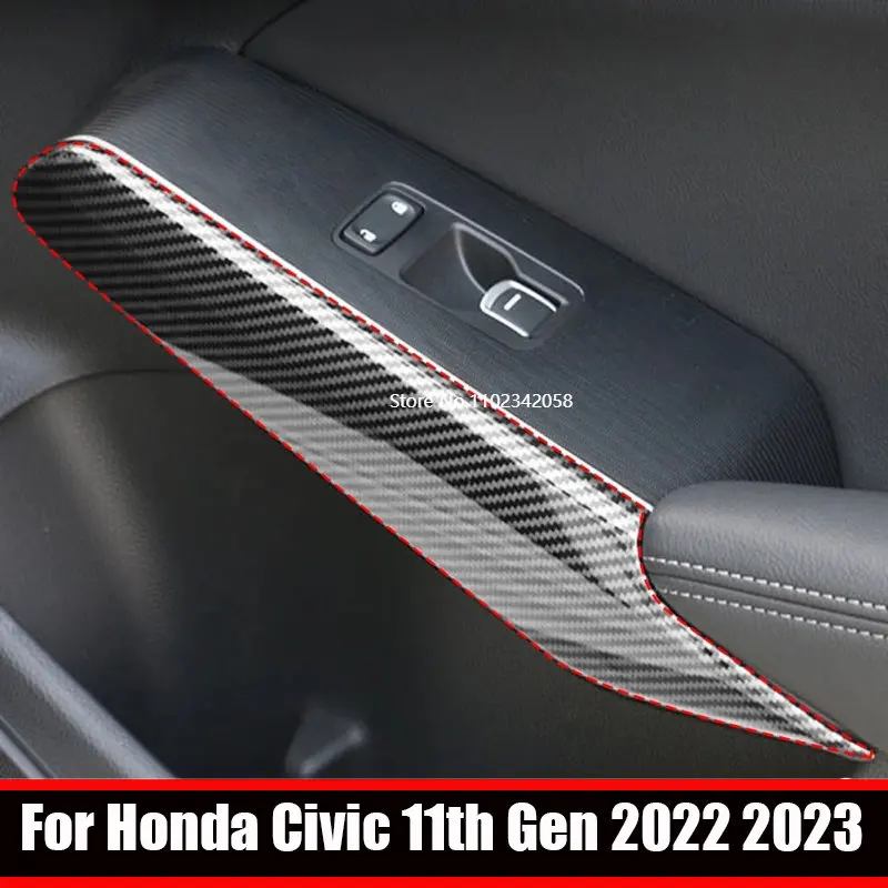 

For Honda Civic 11th Gen 2022 2023 ABS window lift switch cover side Door Armrest Panel Trim Covers Interior Accessories