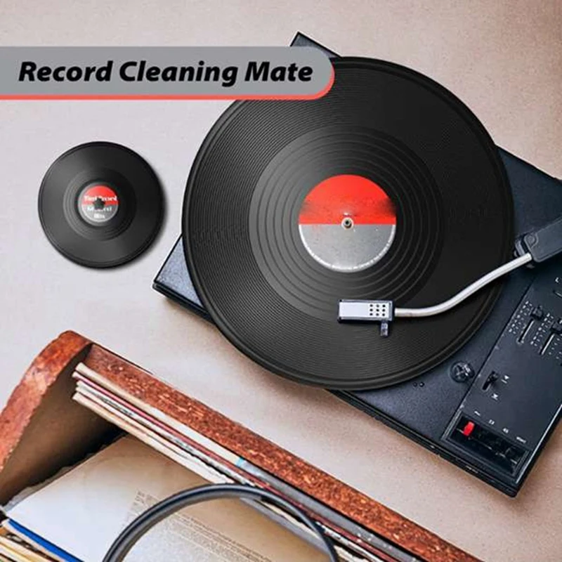 2 Piece EP LP Vinyl Record Label Cleaning Protective Sleeve 12 Inch MS+Silica Gel Waterproof Cleaning Clip Record Holder