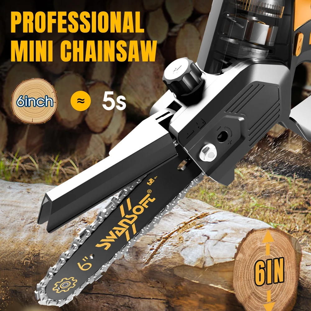 CS-1s 6 بوصة منشار صغير لتزييت سلسلة التزييت التلقائي يقطع من الخشب الصلب مثل الزبدة