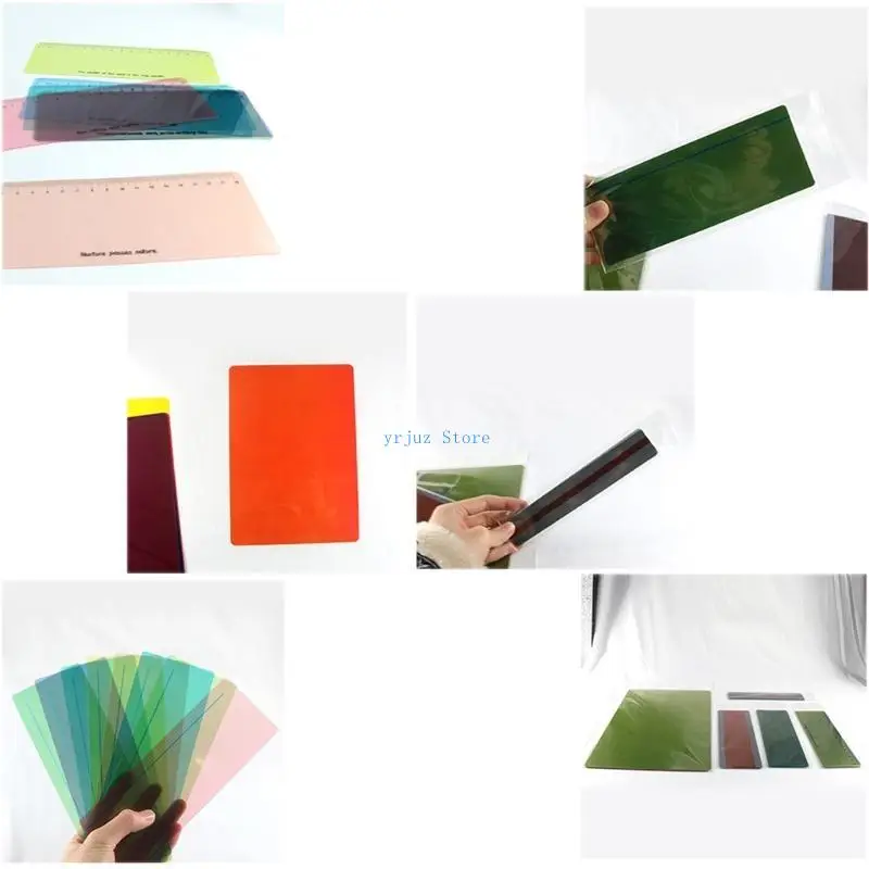 

583D Highlight Strips Colored Overlays Bookmarks Reading Tracking Rulers for Children, Teachers and Dyslexics