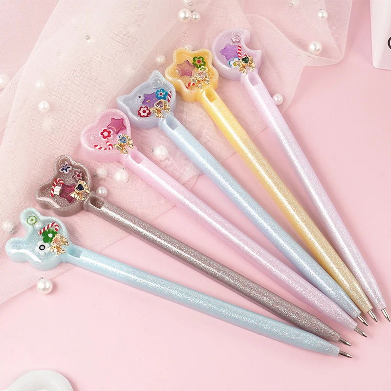 1-15Pcs Transparent Cute Pen Silicone Mold Set DIY Ballpoint Pen Mold Jewelry Animal Shape Epoxy Resin Mold Casting Handmade