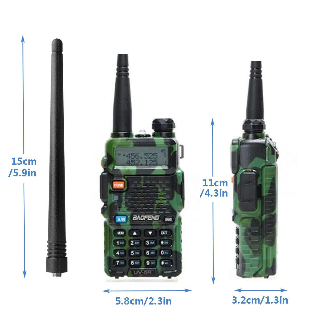 BaoFeng UV 5R Walkie-Talkie Dualband Long Range Two Way Radio For Hunting Portable FM cb Radio Stations Transceiver Wireless Set