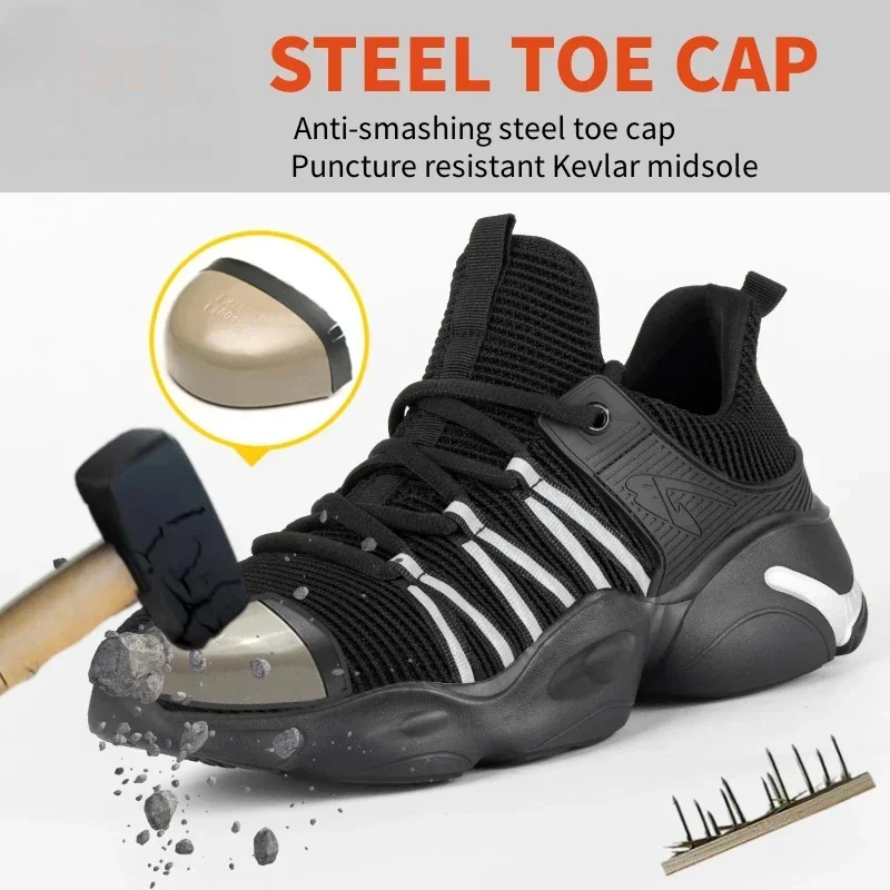 

DurableAnti-smashing Anti-puncture Breathable Lightweight Labor Protection Shoes One Piece Dropshipping