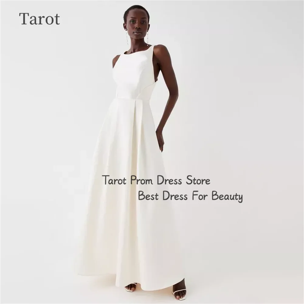 

Современное вечернее платье Tarot с квадратным вырезом, ТРАПЕЦИЕВИДНОЕ вечернее платье без рукавов, с длинными рукавами и складками, платье до щиколотки для выпускного вечера