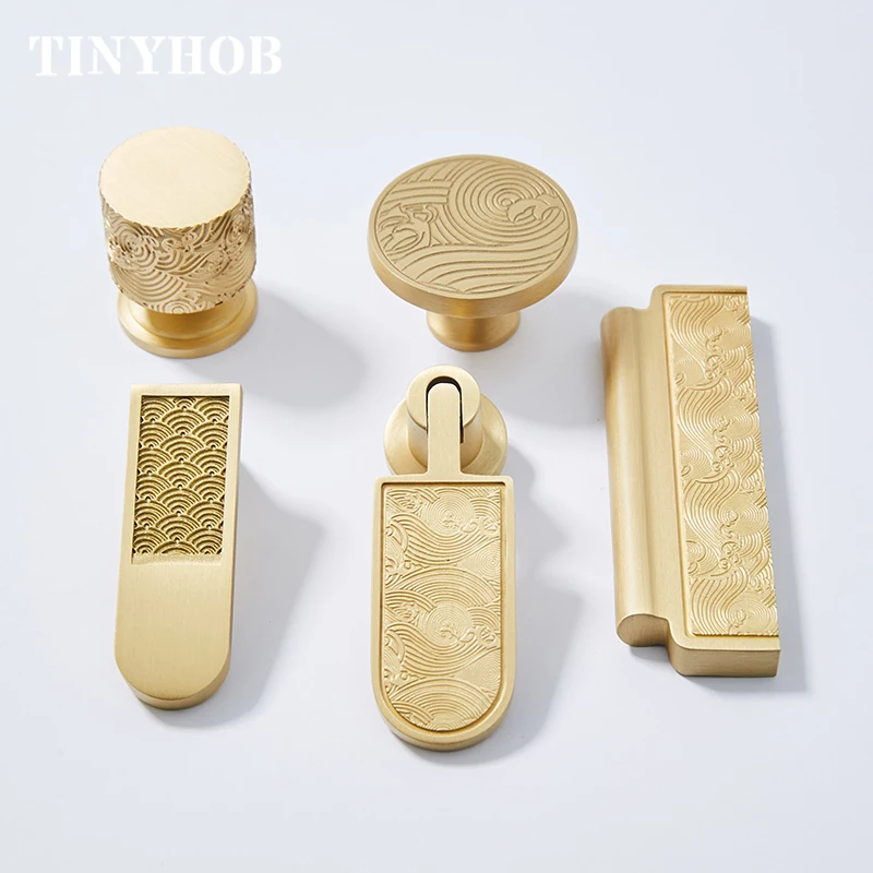Unique Style Retro Solid Brass Desk Drawer Knobs Closet Cupboard Handle Bedroom Pulls Cabinet Furniture Antique Handware