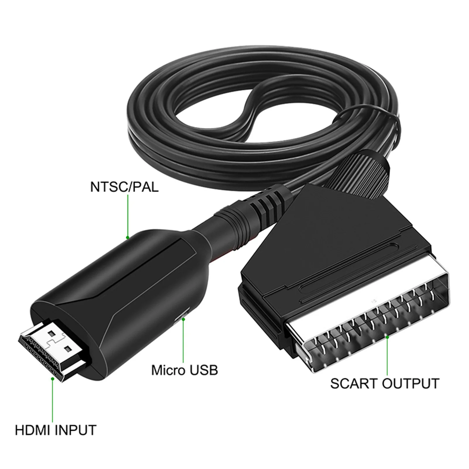 HDMI to SCAT set-top box converter cable 720P/1080P SCART to HDMI games console STB TV box Video Audio adapter cords DVD monitor