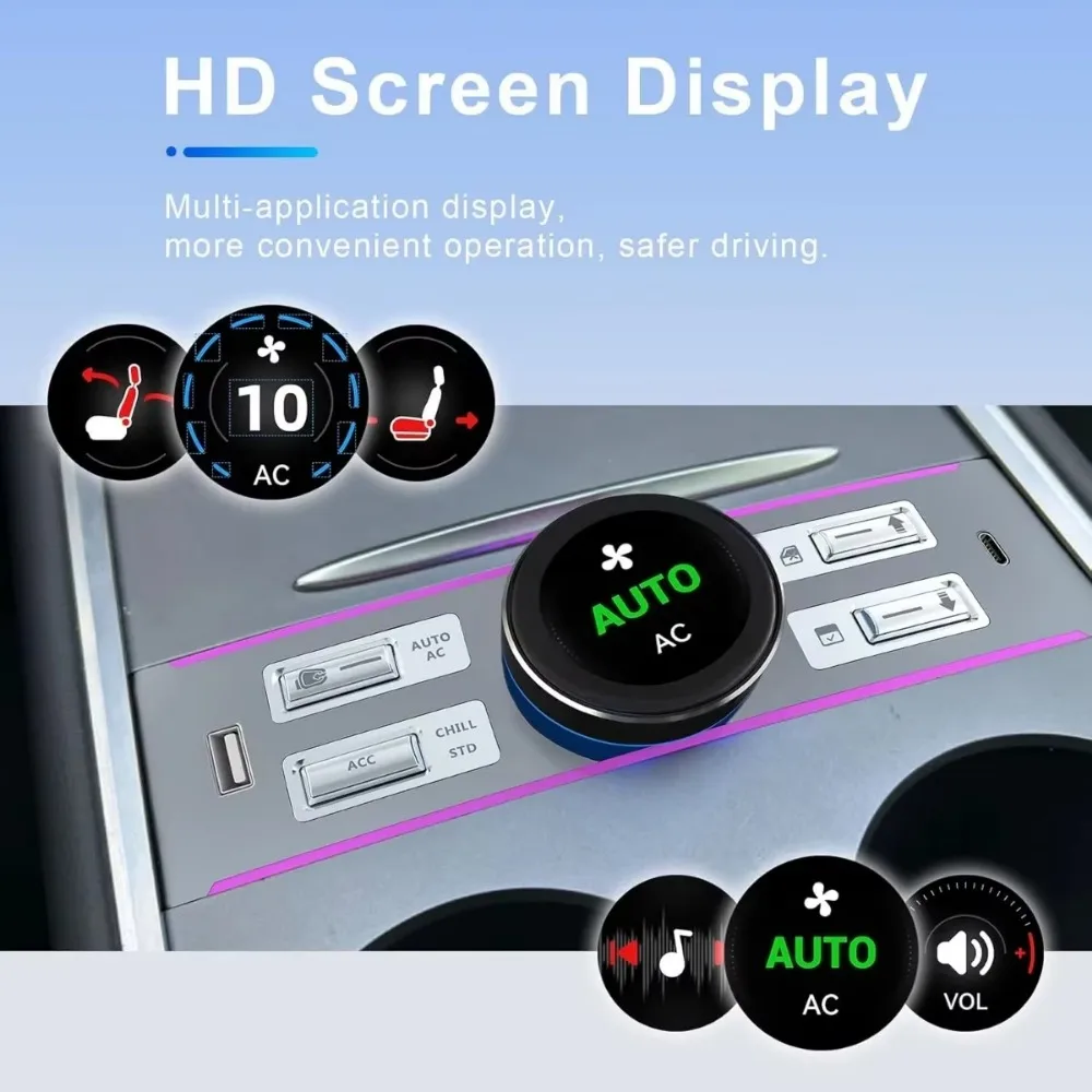 for Tesla Model Y 3 Center Control Expansion Dock Station LCD Intelligent Physical Button Knob For Model Y 3 2021-2024 Highland