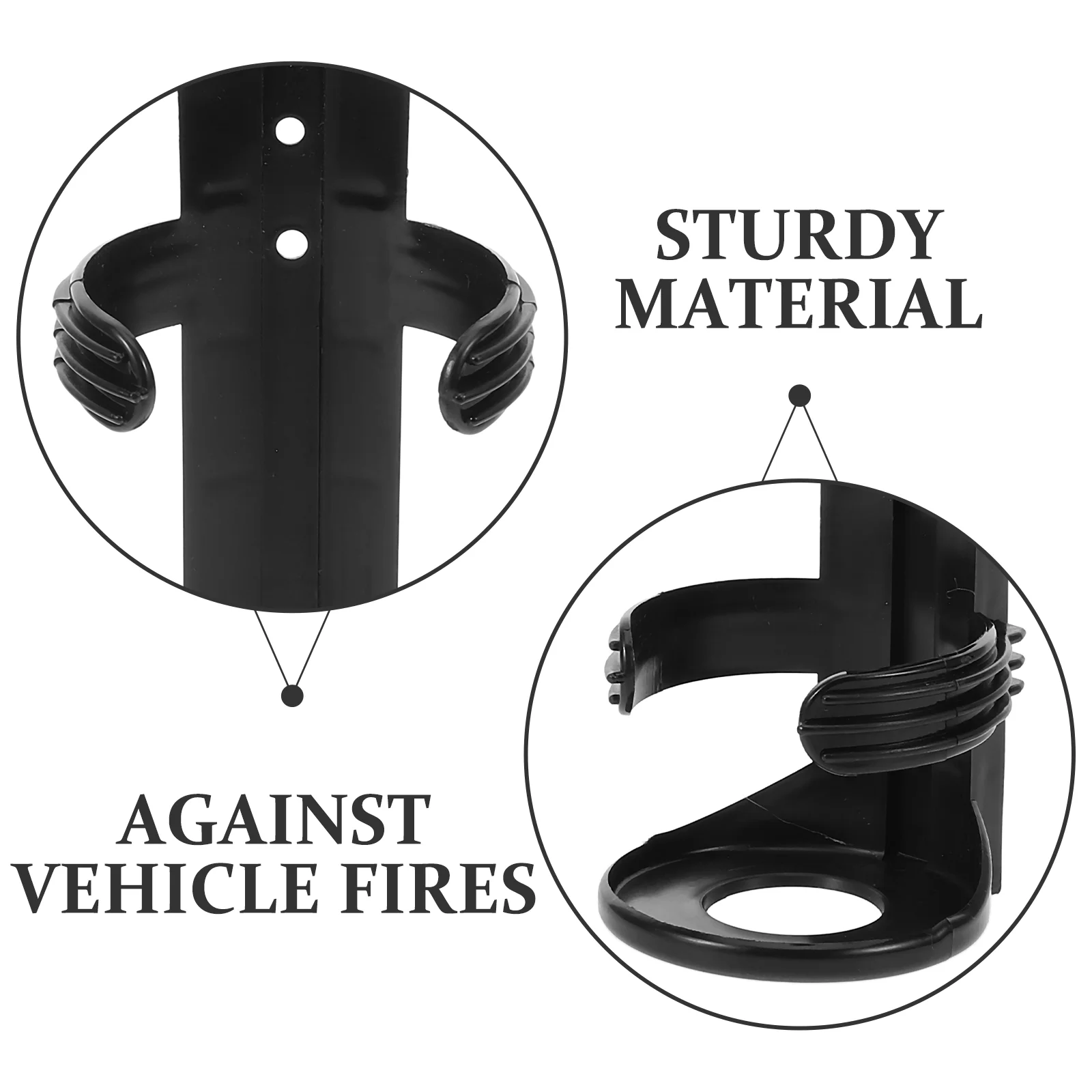 Car Holder Fire Extinguisher Rack Bracket for Vehicle Wall Trunk Mount Cars Black