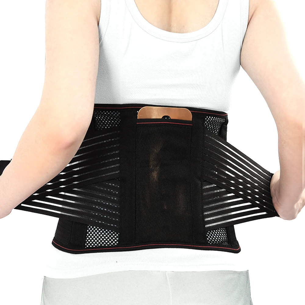 Adjustable Self-Heating Decompression Lumbar Waist Belt Lower Back Brace Support Disc Herniation Spine Orthopedic Pain Relief