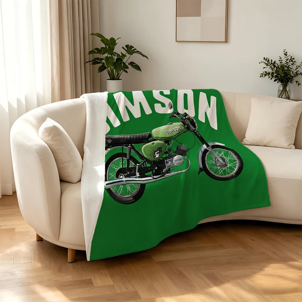 Premium Simson Motorcycle Bike Art Throw Blanket Tapestry for Car Lovers Automotive Decor Gift 150x200cm