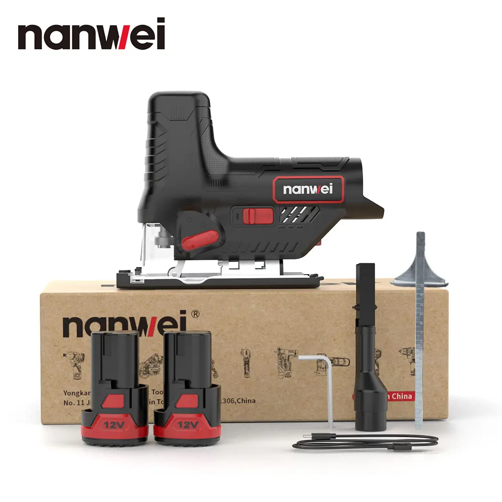 NANWEI 12V lithium-ion jigsaw Metal cutting / PVC pipe cutting / solid wood cutting / Type-c interface