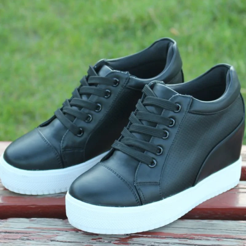 

Весенне-осенняя кружевная элегантная однотонная обувь с круглой головкой для спорта и отдыха, новая модная удобная женская обувь