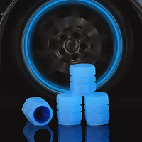 Luminous Valve Caps Fluorescent Night Car Tire Valve Caps Motorcycle Bike Glowing Decor Wheel Nozzles Tyre Cap Car Accessories 3