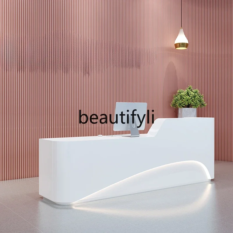 

Asmt51 Салон красоты Медицинский свет красоты Роскошная барная стойка на заказ дуга для парикмахерской