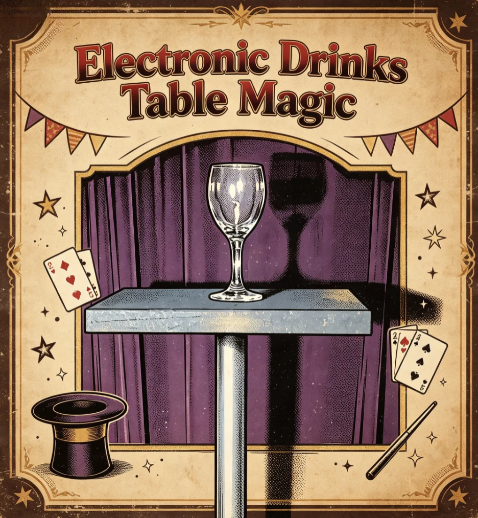 Electronic Drinks Table Magic Trick Remote Control Magic Stage Table Illusion Gimmick Prop Professional Magician Comedy