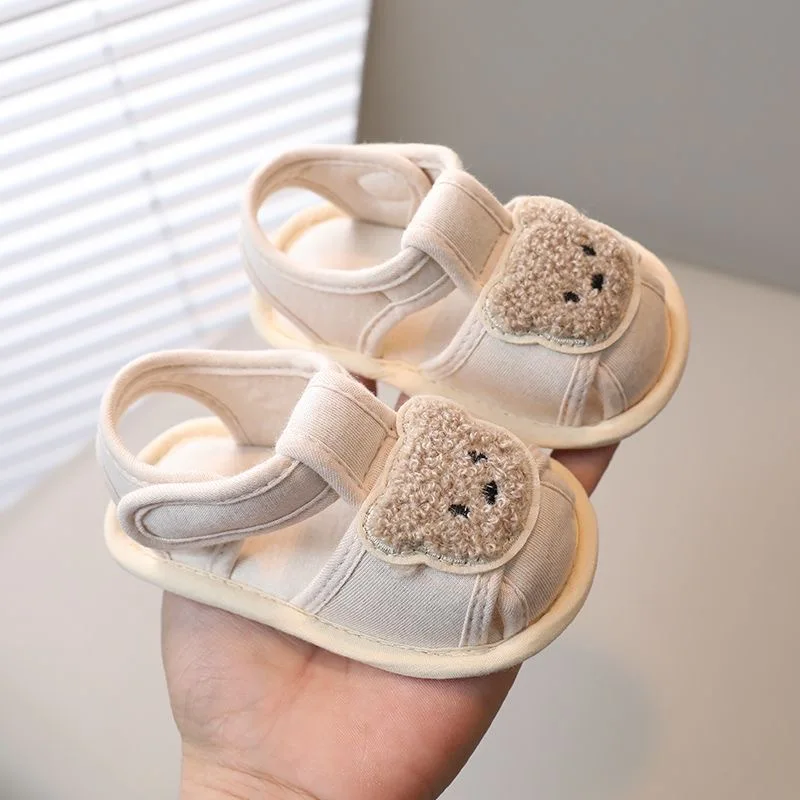 Cute Baby Shoes Cartoon Bear sandali Casual 0-18M ragazzi e ragazze scarpe primo passo suola morbida leggera