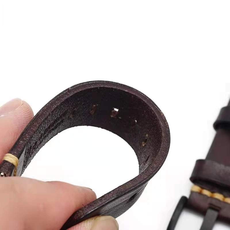 Premium Leather Strap For Samsung Galaxy watch 3/Gear S3/Huawei Watch 3 Pro Oil Wax Bracelet Wristband For Amazfit GTR/Stratos