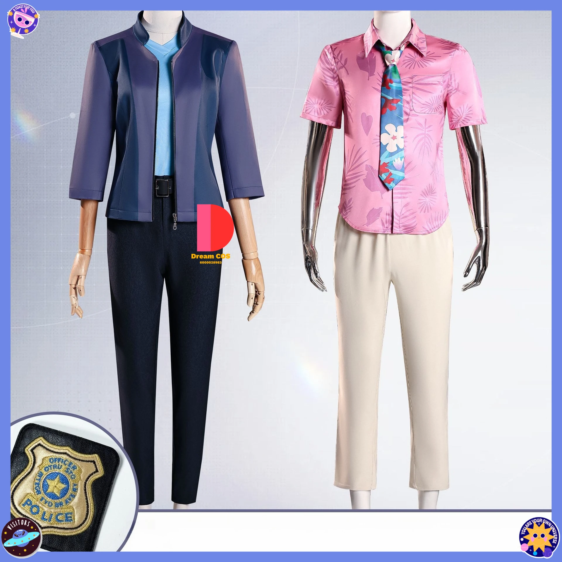 

Movie Cosplay Costume Anime Judy Hopps and Nick Wilde Popular Role Playing Outfit Full Set Suits for Men Women Comic Con Party