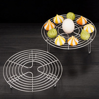 304 Stainless Steel Steamer Rack Dumplings Eggs Food Steaming Tray Round Cookware Rice Cookers Air Fryer Stand Kitchen Supplies