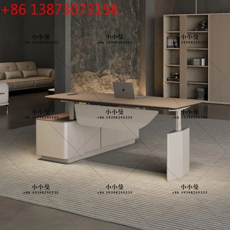 Electric lift simple modern president office manager intelligent computer desk