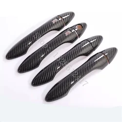 for Hyundai IX 35 Ix35 2010-2017 Door Handle Cover trim handles covers plastic Imitation carbon fiber car accessories