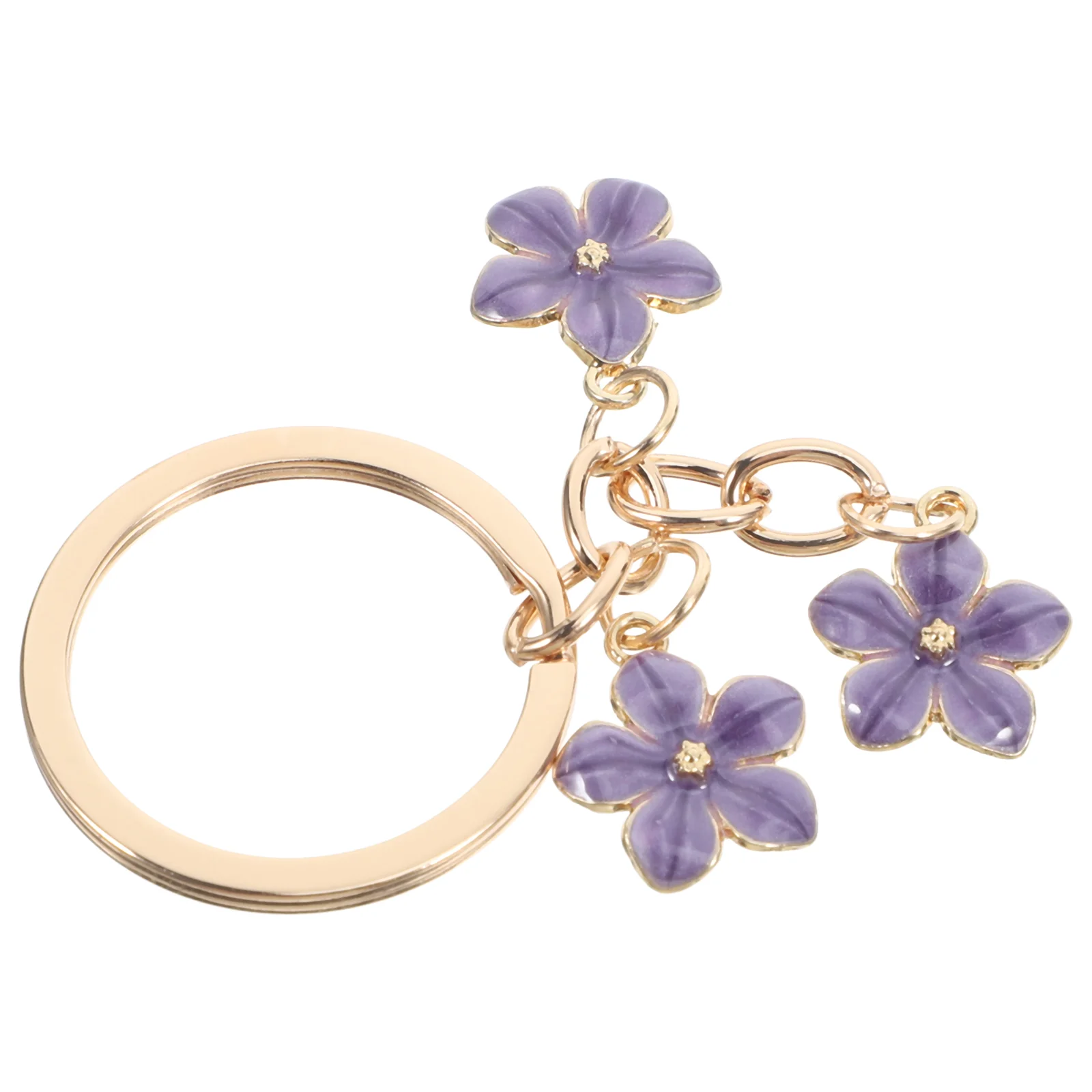 Cherry Blossom Keychain Women Flower Accessories Keychains for Backpacks Cute Handbag Pendant Ladies Wallet